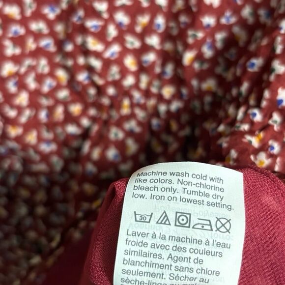 Madewell Burgundy Blouse Size Small - Picture 8 of 8